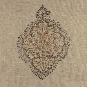 Muriel Kay Suncrest Jute Drapery and Decorative Pillow Fabric Sample - Wood Ash