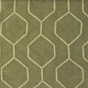 Muriel Kay Pyramid Jute Drapery and Decorative Pillows Fabric Close-up - Sage Green