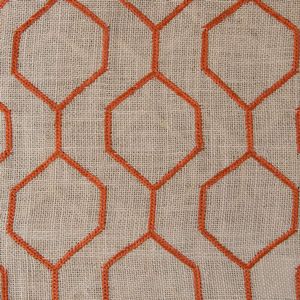 Muriel Kay Pyramid Jute Drapery and Decorative Pillows Fabric Close-up - Wood Ash