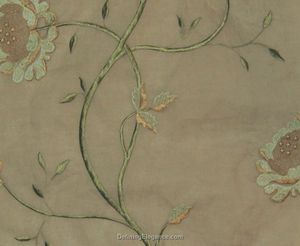 Muriel Kay Regal Sheer Drapery Fabric Close-up - Earthly Green
