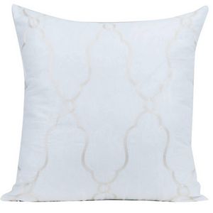 Muriel Kay Viola Cotton Organdy Decorative Pillow - Ivory.
