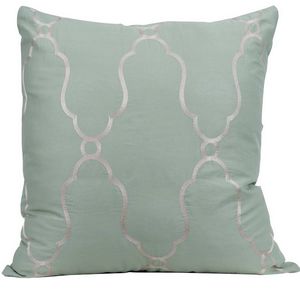 Muriel Kay Viola Cotton Organdy Decorative Pillow - Seafoam Green.