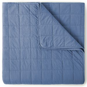 Peacock Alley 4 Square Coverlet in Denim color.