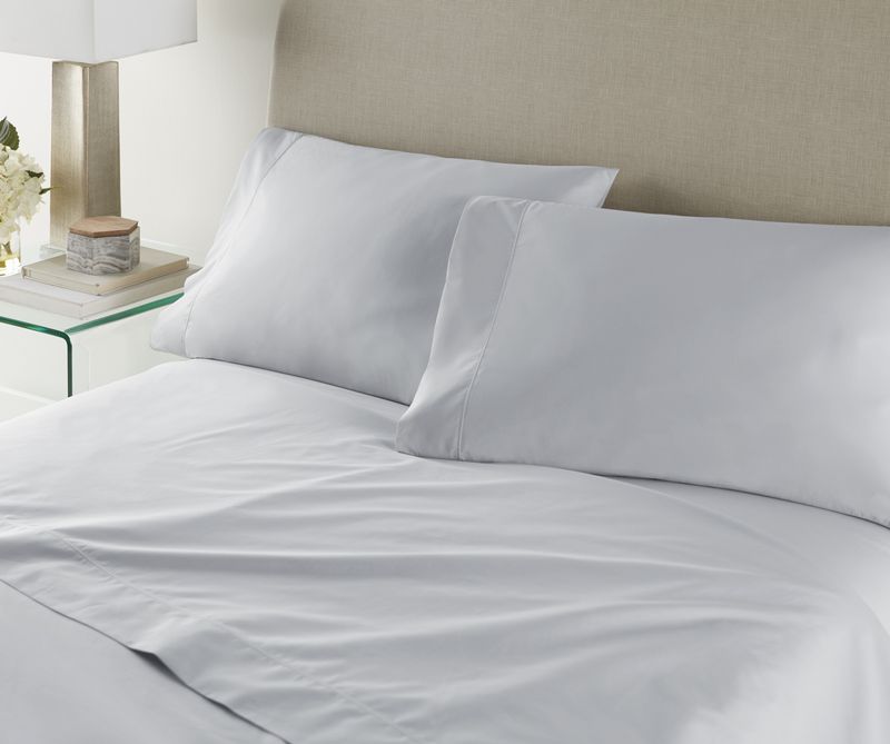 Peacock Alley Nile Egyptian Cotton Bedding - Misty Blue color.