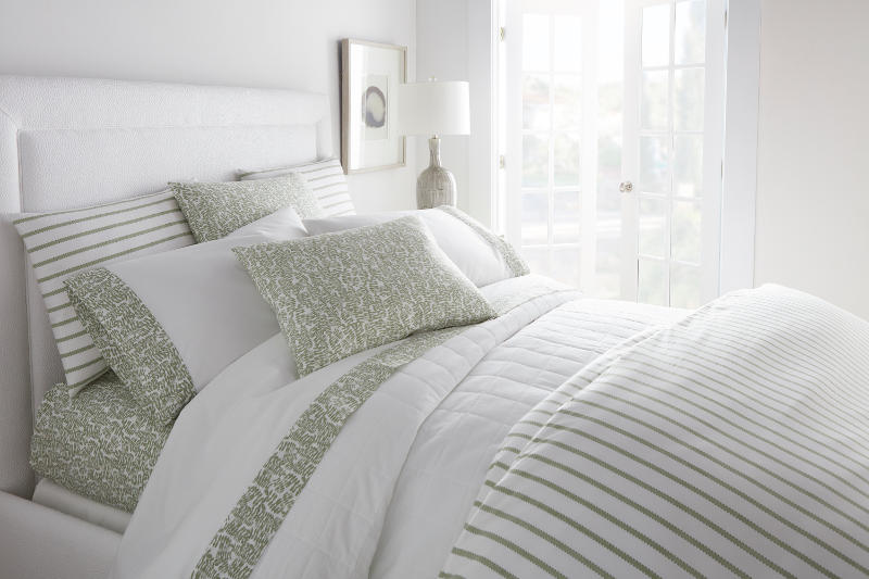 For proof that stripes do go with anything, meet Peacock Alley's Ribbon Stripe sheets, duvets, and sleeping shams.
