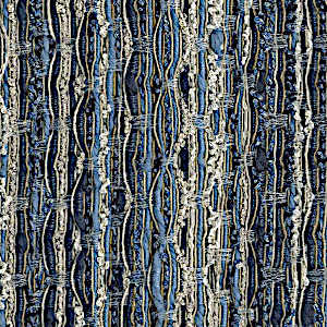 Svad Dondi Atlantide Bedding fabric closeup in Ocean color.