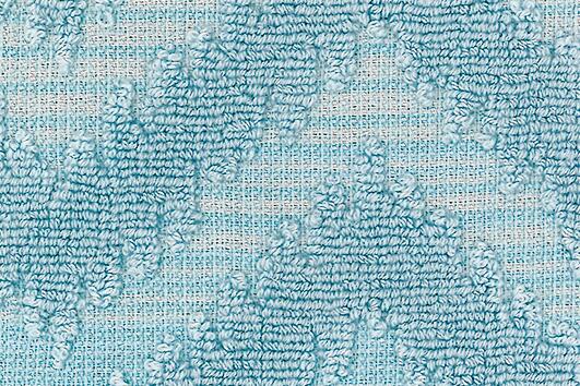 Svad Dondi India Bath Towels fabric closeup in Aqua color.