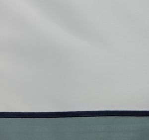 Signoria Firenze Luna Sateen Bedding Fabric Close-up - White/Wilton Blue