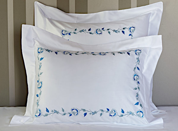 Signoria Firenze Melody Bedding - Shams, front to back.