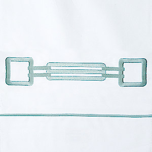 Retro Percale Bedding by Signoria Firenze fabric closeup - 009 Silver Sage color.