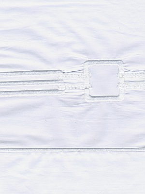 Retro Percale Bedding by Signoria Firenze fabric closeup - 004 White color.
