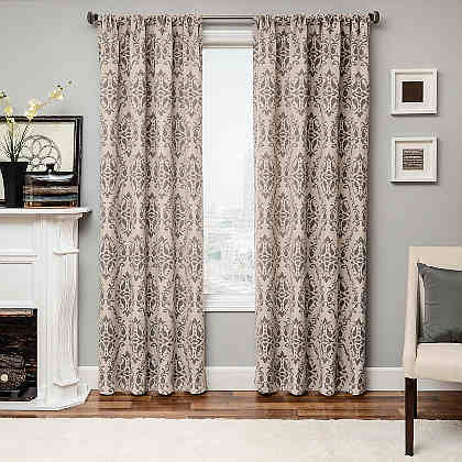 Softline Home Fashions Athens Damask Drapery Panels are available in 6 color combinations.