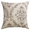 Softline Home Fashions Athens Damask Decorative Pillow in Pewter color.
