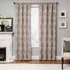 Softline Home Fashions Athens Damask Drapery Panels in Pewter color.