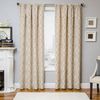 Softline Home Fashions Athens Scroll Drapery Panels in Linen color.