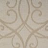 Softline Home Fashions Athens Scroll Drapery Panels Swatch in Natural color.