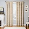 Softline Home Fashions Athens Scroll Drapery Panels in Natural color.