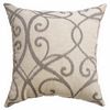 Softline Home Fashions Athens Scroll Decorative Pillow in Pewter color.