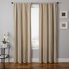 Softline Home Fashions Athens Stripe Drapery Panels in Linen color.