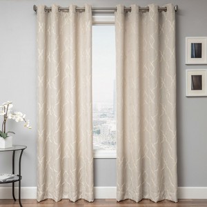 Softline Home Fashions Carlisle Drapery Panels in Sand color.