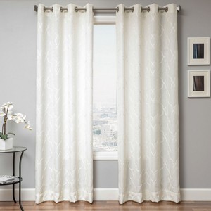 Softline Home Fashions Carlisle Drapery Panels in White color.