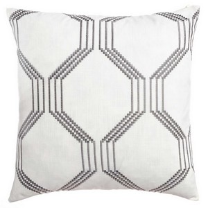 Softline Home Fashions Dresden Decorative Pillow in Pewter color.