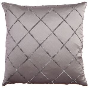 Softline Home Fashions Drapery Lakehurst Small Diamond Panel and Pillow  - Gunmetal
