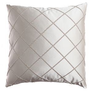 Softline Home Fashions Drapery Lakehurst Small Diamond Panel and Pillow  - Silver