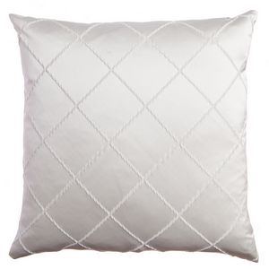 Softline Home Fashions Drapery Lakehurst Small Diamond Panel and Pillow  - White