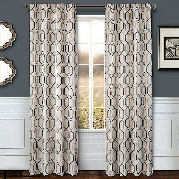 Softline Home Fashions Drapery Montclair Panel and Pillow