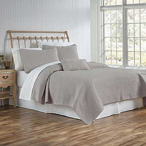 TL at home Couture Matelasse Coverlet & Shams - Gray
