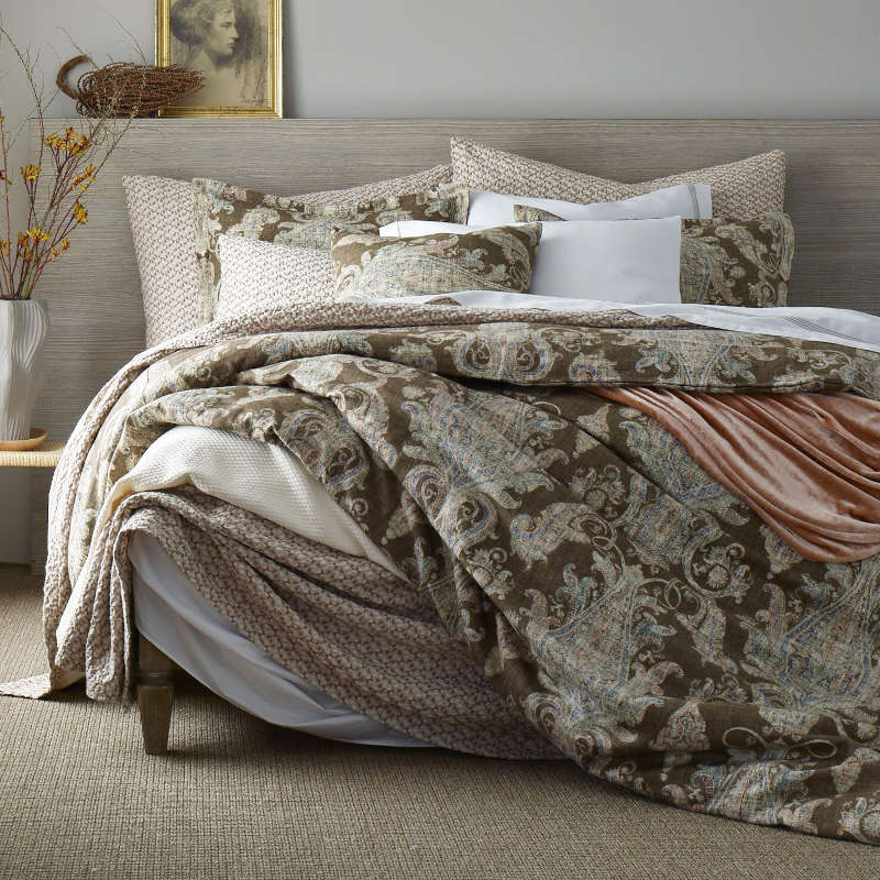 TL at home Bedding Georgie Duvet & Shams & Decorative Pillows - Oak Color