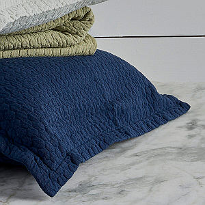 TL at home Bedding Tracey Coverlet & Shams - Navy Blue Sham