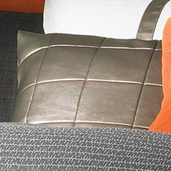 Wildcat Territory Bedding Bronze Faux Leather Decorative Pillow